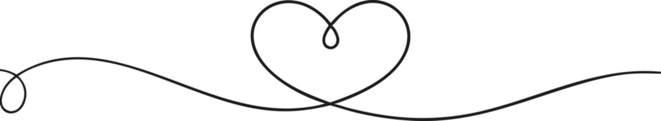 heart line drawing, ribbon valentine day love heart scribble line vector illustration, heart lines. continuous heart line drawing fancy minimalist illustration