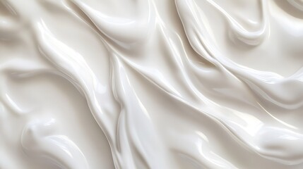 Obraz premium white flowing fabric texture abstract