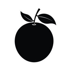 Nance Fruit Silhouette Vector | Black and White Nance Fruit Illustration Design