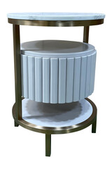 old wooden chair on white and transparent background