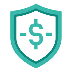 dollar in a shield icon design