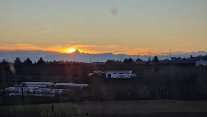 Tramonto sul Monviso