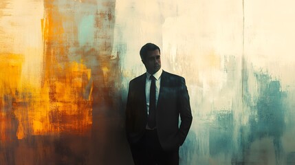 Obraz premium Businessman in Creative Serenity