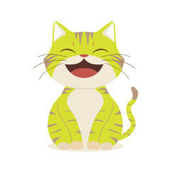 anime cartoon characters cute cats in spring pictures, happy cute, art, animals, kittens, pets, graphics, cats,