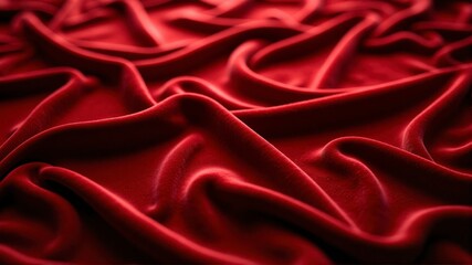 Obraz premium A red fabric with a wave pattern