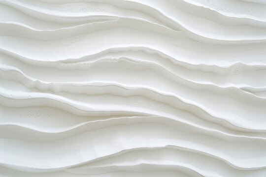 Soft and light wavy lines on white background convey purity and simplicity.