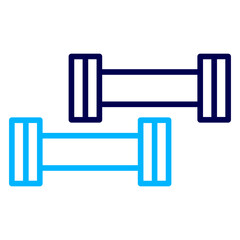 Dumbbell Outline Color icon