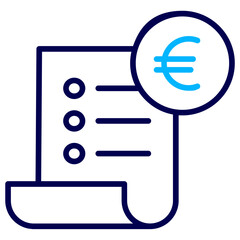 Euro Checkout Outline Color icon