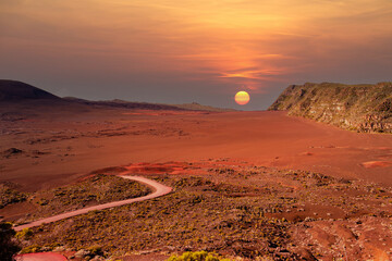 Piton de la Fournaise volcano, Reunion island, France