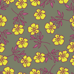 Fototapeta premium flower pattern textile design illustration