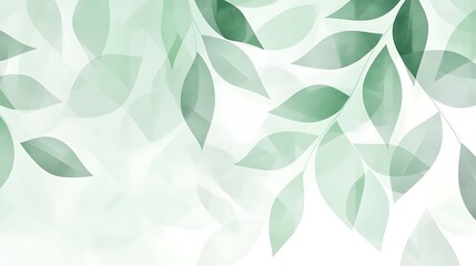 Abstract Green Leaves Soft Background Design