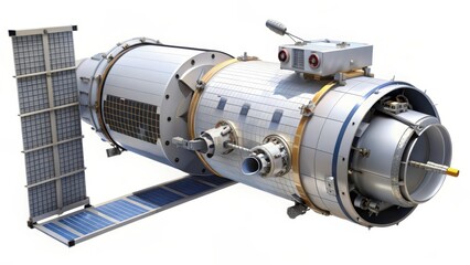 Spacecraft Model on White Background