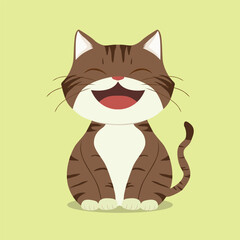 anime cartoon characters cute cats in spring pictures, happy cute, art, animals, kittens, pets, graphics, cats,