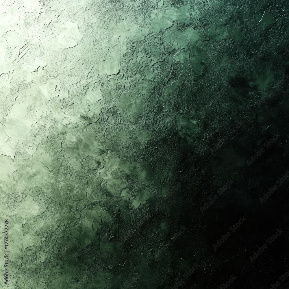 Poster textured green surface background with abstract pattern and gradient light for artistic design