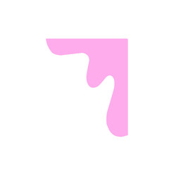 Pink Wavy Transparent Corner