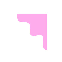 Pink Wavy Transparent Corner