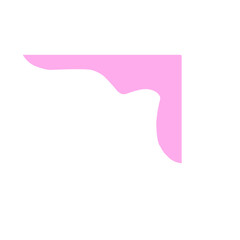 Pink Wavy Transparent Corner