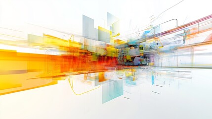 Fototapeta premium Abstract visualization of innovation strategies in technology focusing on prototyping scalability and differentiation