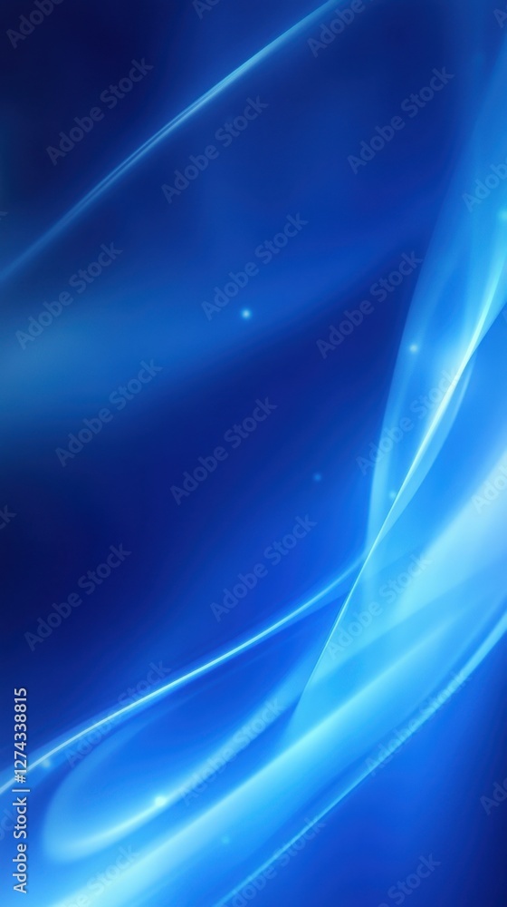 Aufkleber Dynamic blue abstract background with flowing light trails creating a modern and futuristic design concept for technology and innovation