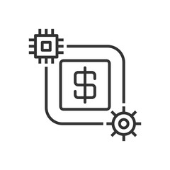 AI Business Icon - AI Money Earning Icon
