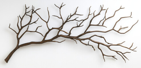 Obraz premium The artwork features detailed, graceful branches extending from a central point, set against a clean white background, evoking nature's elegance