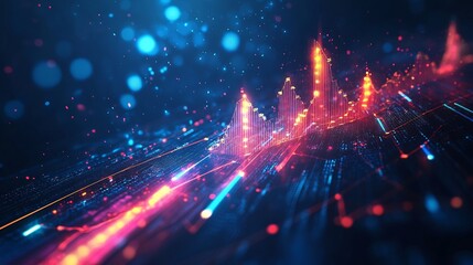 Fototapeta premium Abstract visualization of strategic positioning in competitive industries highlighting differentiation and market adaptability