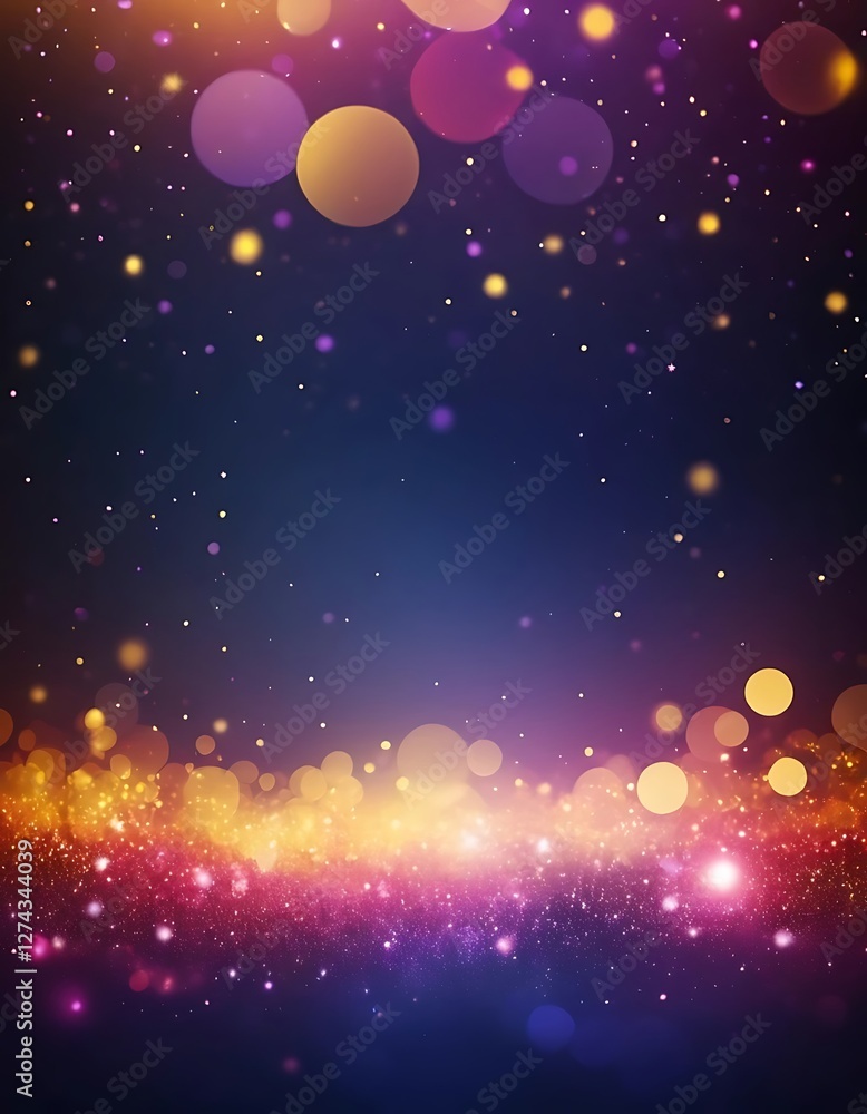 Poster celestial radiance, an abstract symphony of light and color display