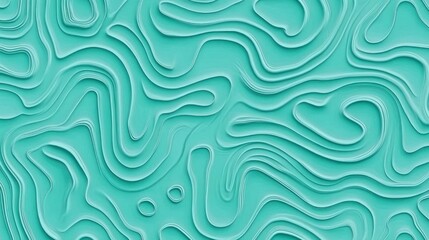 Obraz premium Abstract teal wavy lines pattern background.
