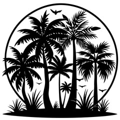 palm tree silhouette