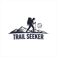 trail seeker silhouette vector design-Ultimate Guide to Hiking, Adventure, and Exploring Nature's Hidden Paths