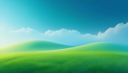 Obraz premium summer landscape with sun wallpaper