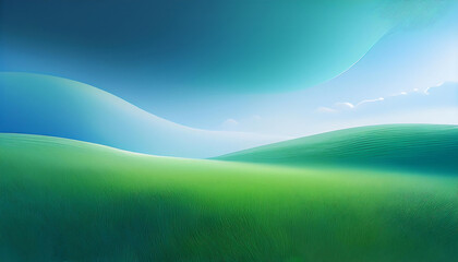 Obraz premium summer landscape with sun wallpaper