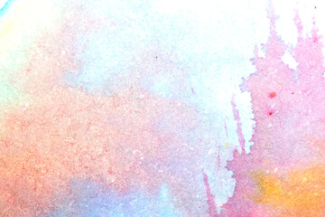 Vibrant Bright Watercolour Paint Splash Background Rainbow Powder