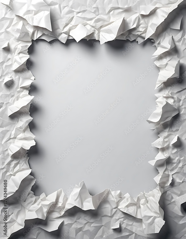 Poster torn paper with empty space, revealing a serene and textured backdrop