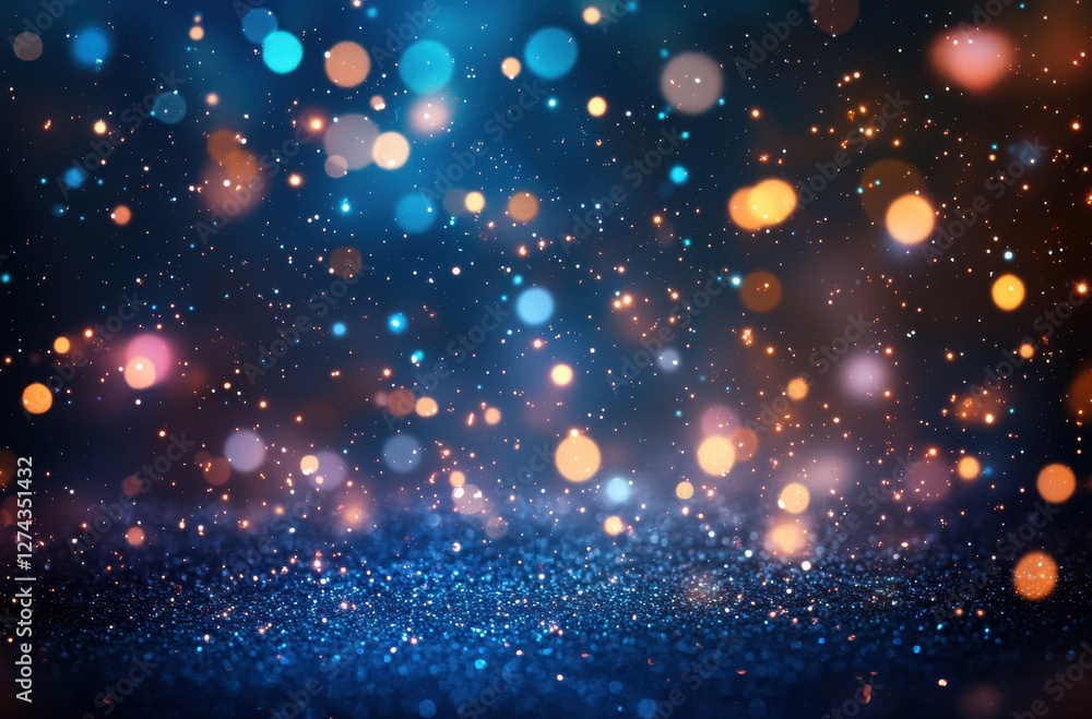 Poster vibrant bokeh lights creating a magical and dreamlike atmosphere for abstract backgrounds and design