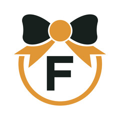 Initial Tie Logo Combine With Letter F Vector Template