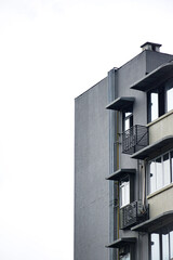 Modern architectural design urban cityscape building structure contemporary environment aerial view minimalist aesthetic