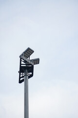 Solar panel installation urban environment infrastructure technology vertical view renewable energy revolution