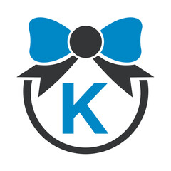 Initial Tie Logo Combine With Letter K Vector Template