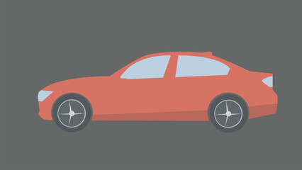 Red sports car vector image