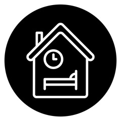 Inverted Bold Circle Accomodation Icon