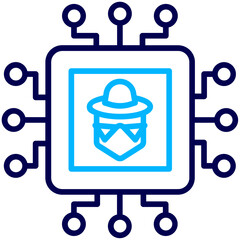 cpu Hacker Outline Color icon