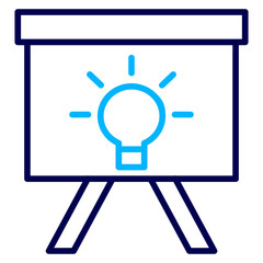 Presentation board Outline Color icon