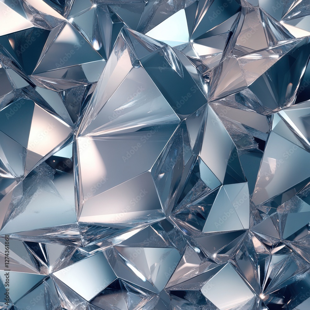 Poster shimmering reflections of cut gems and diamonds creating a stunning abstract background of light and