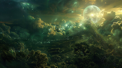 Fototapeta premium sacred realm where alchemists live