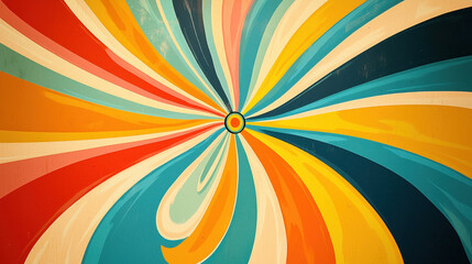 Bright and colorful abstract swirl design with vibrant hues and patterns