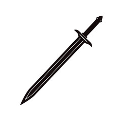 sword on white vector illustration