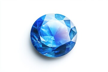 Fototapeta premium Brilliant Blue Gemstone Sparkling with Light and Color Reflections