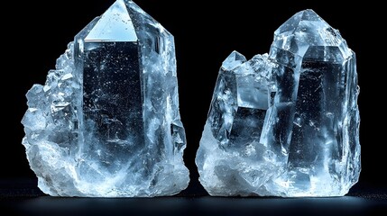 Obraz premium Elegant Isolated Single Salt Crystal on a Dark Minimalist Background with Subtle Shadows and Copy space Macro Shot with Clean Geometric Composition and Refined Serene Aesthetic