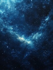 Fototapeta premium Captivating Deep Space Nebula with Twinkling Stars and Ethereal Clouds in a Vast Cosmic Expanse